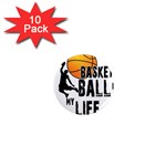 Basketball is my life 1  Mini Magnet (10 pack)  Front