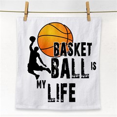 Basketball Is My Life Face Towel by Valentinaart