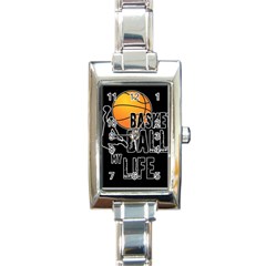 Basketball Is My Life Rectangle Italian Charm Watch by Valentinaart