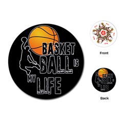 Basketball is my life Playing Cards (Round) 