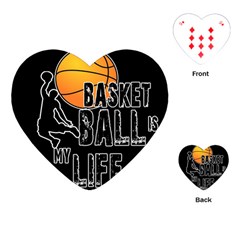 Basketball Is My Life Playing Cards (heart)  by Valentinaart