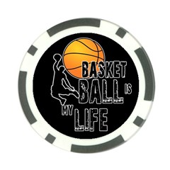 Basketball is my life Poker Chip Card Guard