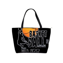 Basketball Is My Life Shoulder Handbags by Valentinaart