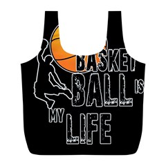 Basketball Is My Life Full Print Recycle Bags (l)  by Valentinaart