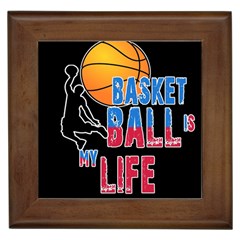 Basketball Is My Life Framed Tiles by Valentinaart