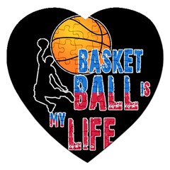 Basketball Is My Life Jigsaw Puzzle (heart) by Valentinaart