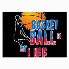 Basketball Is My Life Large Glasses Cloth (2-side) by Valentinaart