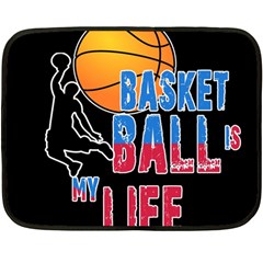 Basketball Is My Life Double Sided Fleece Blanket (mini)  by Valentinaart