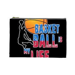 Basketball Is My Life Cosmetic Bag (large)  by Valentinaart