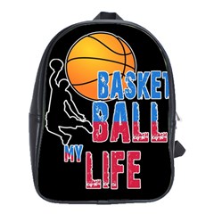 Basketball Is My Life School Bags(large)  by Valentinaart