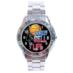 Basketball Is My Life Stainless Steel Analogue Watch by Valentinaart