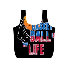 Basketball Is My Life Full Print Recycle Bags (s)  by Valentinaart