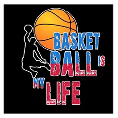 Basketball Is My Life Large Satin Scarf (square) by Valentinaart