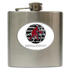 Basketball Never Stops Hip Flask (6 Oz) by Valentinaart