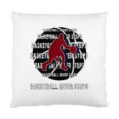 Basketball Never Stops Standard Cushion Case (one Side) by Valentinaart