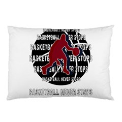 Basketball Never Stops Pillow Case by Valentinaart