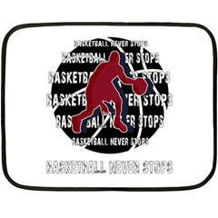 Basketball Never Stops Double Sided Fleece Blanket (mini)  by Valentinaart