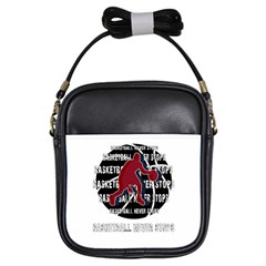 Basketball Never Stops Girls Sling Bags by Valentinaart