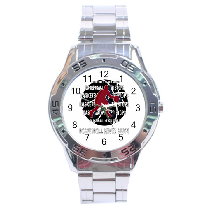 Basketball never stops Stainless Steel Analogue Watch