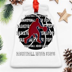 Basketball Never Stops Bell Ornament (two Sides) by Valentinaart