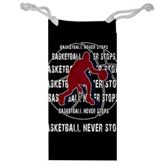 Basketball Never Stops Jewelry Bag by Valentinaart