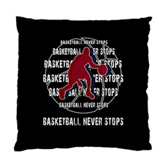 Basketball Never Stops Standard Cushion Case (one Side) by Valentinaart