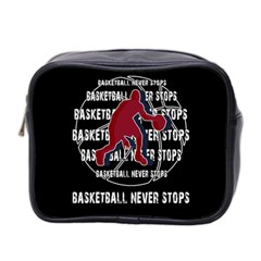 Basketball Never Stops Mini Toiletries Bag 2-side by Valentinaart