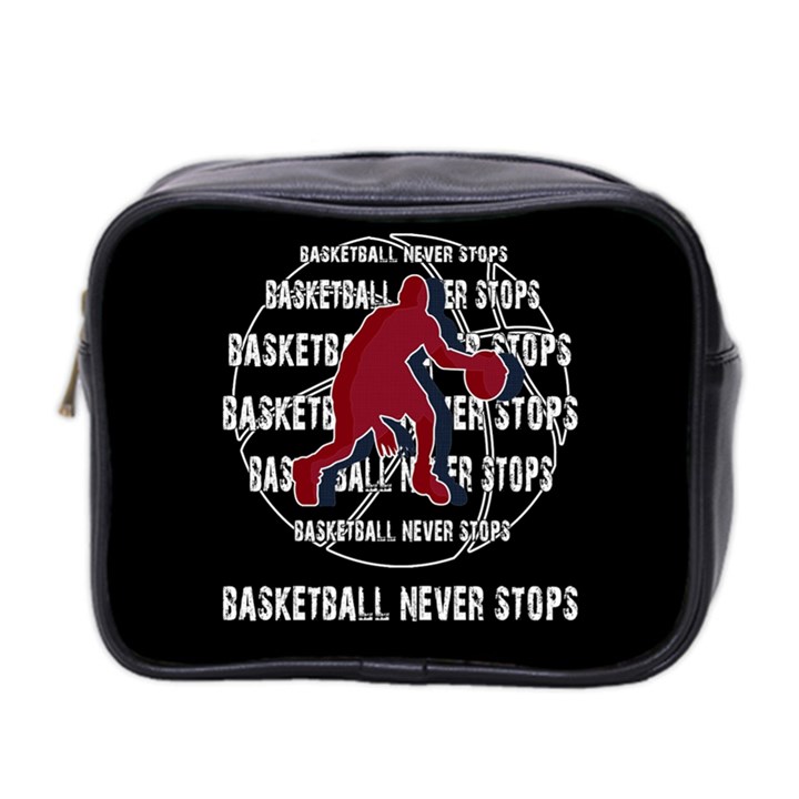 Basketball never stops Mini Toiletries Bag 2-Side