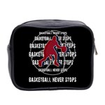 Basketball never stops Mini Toiletries Bag 2-Side Back