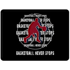 Basketball Never Stops Fleece Blanket (large)  by Valentinaart