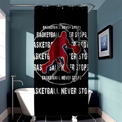 Basketball Never Stops Shower Curtain 36  X 72  (stall)  by Valentinaart