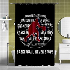 Basketball Never Stops Shower Curtain 48  X 72  (small)  by Valentinaart