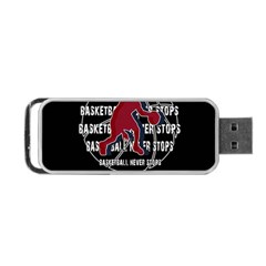 Basketball Never Stops Portable Usb Flash (two Sides) by Valentinaart