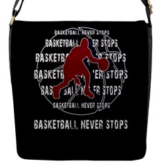 Basketball Never Stops Flap Messenger Bag (s) by Valentinaart