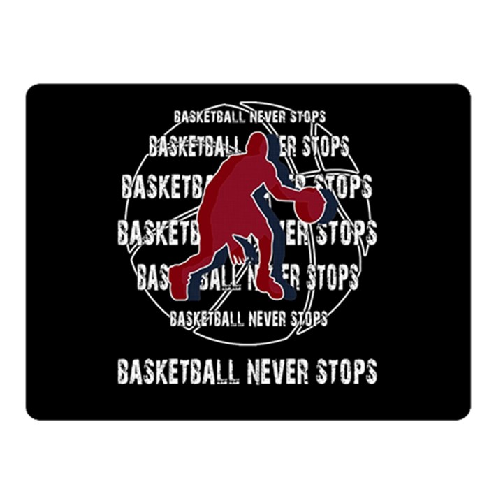 Basketball never stops Double Sided Fleece Blanket (Small) 