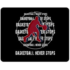 Basketball Never Stops Double Sided Fleece Blanket (medium)  by Valentinaart