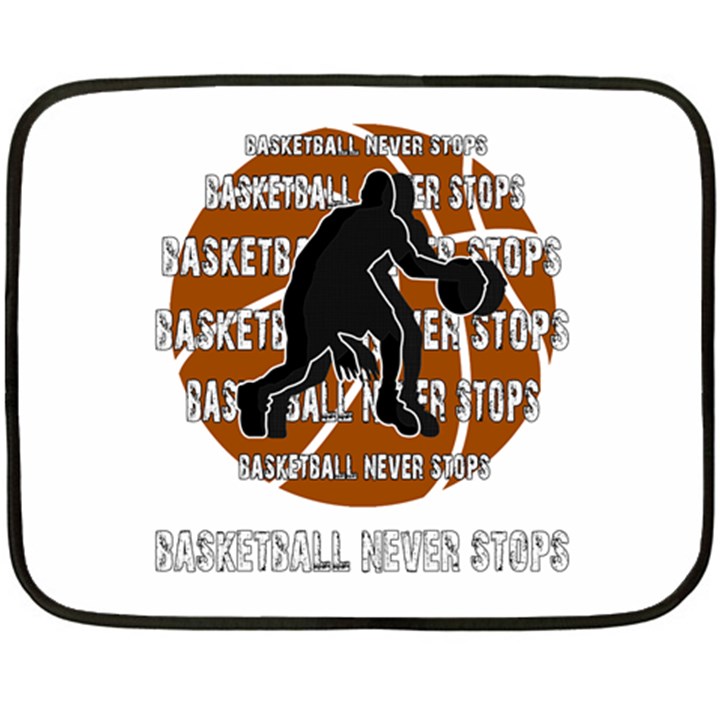 Basketball never stops Fleece Blanket (Mini)