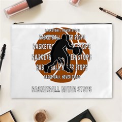 Basketball Never Stops Cosmetic Bag (xl) by Valentinaart