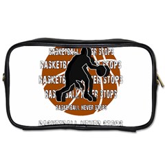 Basketball Never Stops Toiletries Bags by Valentinaart