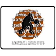 Basketball Never Stops Fleece Blanket (medium)  by Valentinaart