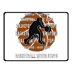 Basketball Never Stops Fleece Blanket (small) by Valentinaart