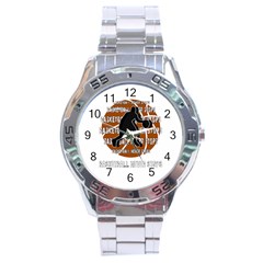 Basketball Never Stops Stainless Steel Analogue Watch by Valentinaart