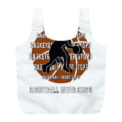 Basketball Never Stops Full Print Recycle Bags (l)  by Valentinaart