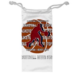 Basketball Never Stops Jewelry Bag by Valentinaart