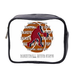 Basketball Never Stops Mini Toiletries Bag 2-side by Valentinaart