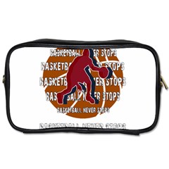 Basketball Never Stops Toiletries Bags by Valentinaart