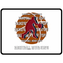 Basketball Never Stops Fleece Blanket (large)  by Valentinaart