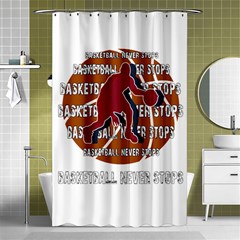 Basketball Never Stops Shower Curtain 48  X 72  (small)  by Valentinaart