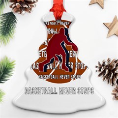 Basketball Never Stops Christmas Tree Ornament (two Sides) by Valentinaart