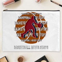 Basketball Never Stops Cosmetic Bag (xxxl)  by Valentinaart